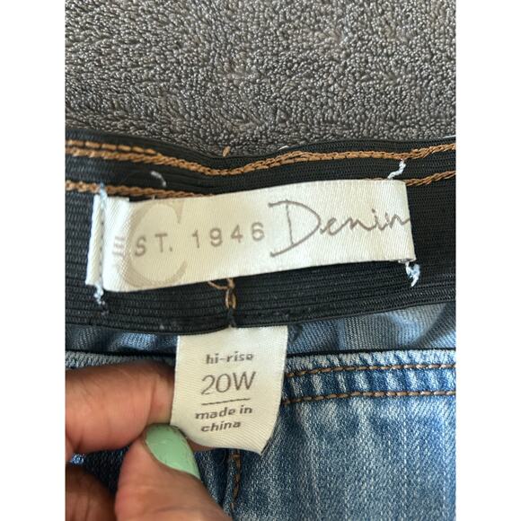 Womens Denim High Rise 20W Bell bottom Jeans - Picture 3 of 8